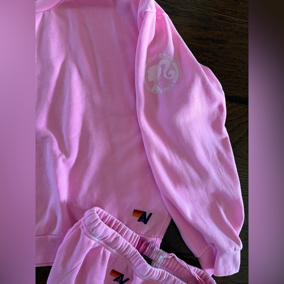 Aviator nation world of Barbie limited edition collaboration set sweatshirt - Picture 4 of 5